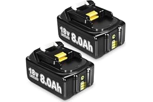 TERARRELL 2Pack 8.0Ah BL1860B Replacement for Makita 18V Batteries Compatible with Makita Batteries BL1850 BL1830 BL1860B BL1860 BL1830B BL1840 BL1820 BL1815 BL1835 BL1845 LXT-400 with LED Indicator