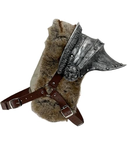 GORGECRAFT Armatura Medievale per Coscia in Ecopelle Retro Doppi Lati Protezione per Armatura in Vita con Cintura Cavalieri Mercenari Gonna Armatura per Larp Costume Cosplay di Halloween