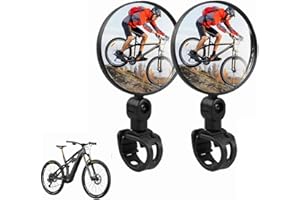 DNSHAN 2 PCS Bicycle Cycling Rear View Mirrors, Rotatable Plastic Bike Mirror Adjustable Bike Mirrors Rear View for Mountain Road Bike