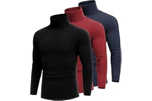 COOFANDY Rollkragenshirt Herren Rollkragenpullover Turtleneck Langarmshirt Rollkragenpulli Regualr Unterzieh