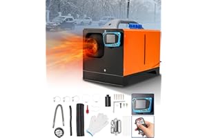 ShockFlo 12V 8KW Air Diesel Heater Air Parking Heater Kit with Silencer LCD Monitor Remote Control, Night Integrated Diesel Heating Quiet for Car Caravas Trucks Boat Bus RV Yacht Trailer Orange