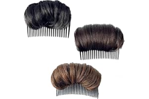 XINDEMEI Unsichtbares flauschiges Haarpolster, 3 Stück Haarverdickung Flauschige Perücke Haarpolster Haarbasis Bump Styling Insert Tool Volumen Fluffy Princess Styling Tools (3 Farbe)