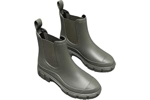 IVACHY Women's Wellies Boots - Fashion Ankle boots for ladies- Chelsea Booties - Waterproof Rain Boots Wellingtons Boota