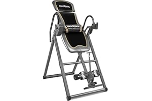 INNOVA HEALTH AND FITNESS Innova Inversion Table with Adjustable Headrest, Reversible Ankle Holders, and 300 lb Weight Capacity