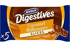 McVitie's Digestive Caramel Millionaire Individually Wrapped Slices, 5 Slices per Pack, 109.9 g (Pack of 1)