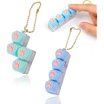 Jouets Clic-Clavier 3D à 6 Touches pour Adultes, Clavier Mécanique Portable, Jouet Porte-Clés, Jouets de Décompression, Cube Amusant, Bouton de Touche, Anti-Stress pour Adultes, Cadeau à Passer
