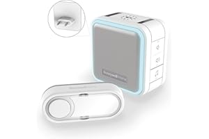 Honeywell Home DC515SP2 Serie 5 kompakter Einsteck-LED-Gong mit Klingeltaster, Weiß/Grau