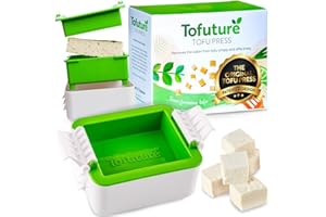 Tofuture Tofu Press - The Original BPA Free, Dishwasher Safe Tofu Presser - for Tastier, Firmer Tofu - Easy to Use, Efficient Tofu Maker - Ideal for Meal Prep - Designed in The UK – Fits 8-14 oz Tofu