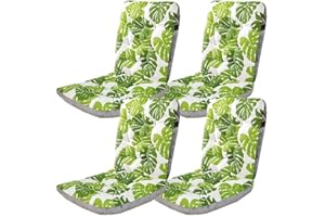 JORTUIO Pack 2/4/6 Cojines para Silla con Respaldo ,Cojín de Silla Oficina ,Cojines para Silla de Terraza Acolchados,para Gaming,Mecedora,Terraza,Ruedas,Exterior Jardin ( Color : O , Size : 33x42x45cm4pcs )