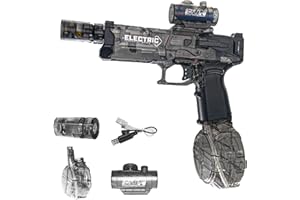 HYNXM Electric Water Gun with Lights, Electric Water Gun Large Capacity High Powered Squirt, Range 28-32 FT, Summer Water Pistol Toys for Pool Party Beach Outdoor