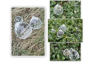 ZHILINN Boerni Lot de 3 Boules de Cristal avec Boules de Prisme Transparentes 20/30/40 mm à facettes pour plafonnier, pendentifs, Lustre, décoration à Suspendre