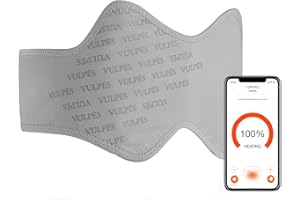 Vulpés HeatBelt Pro - Heated Belt for Back, Kidneys & Pelvic Area | Smartphone Controlled | Organic Bamboo Fabric (Stone Grey, M (90-120 cm / 35-47 inch))