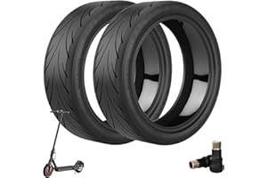 OUXI Roues de rechange 10 pouces pour pneus en caoutchouc Ninebot G30 Max/G30D Jelly Glue, roues de rechange 60/70-6,5 pouces, pneus de scooter électrique hautement élastiques（2pack）