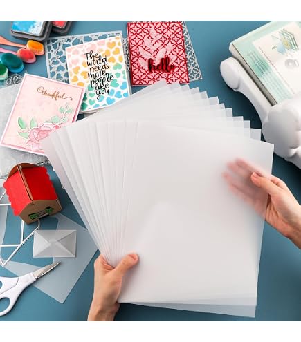 QUARKZMAN Papier Vélin Bleu Foncé Translucide - 40 Feuilles Imprimables 21x14.8cm 53gsm Pour Invitations Mariage, Scrapbooking Et Créations DIY