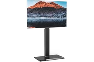 FITUEYES Support TV sur Pied en Fer pour écran de 50 à 80 Pouces LCD LED OLED ALED Plasma- Pivotant 70°- Pied TV 8 Réglages en Hauteur - Charge Max 50 KG - VESA Max 800×400 mm