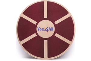 ‎YES4ALL Yes4All Gleichgewichtsboard aus Holz; Wackelbrett mit Hochwertiger Rutschfester Oberfläche; Bevorzugt für Stabilitätsübungen zu Hause, im Fitnessstudio oder im Freien (Blau)