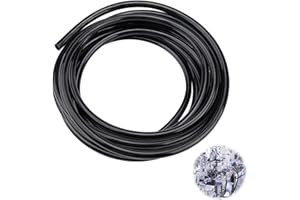 Pneumatic negro Manguera Poliuretano, SRJQXH Aire de PU Tubo Manguera 10mm, 5m de Largo Negro Manguera de Poliuretano, Fuerte y Resistente a la Presión, Sellado Fuerte, para Herramientas Neumáticas