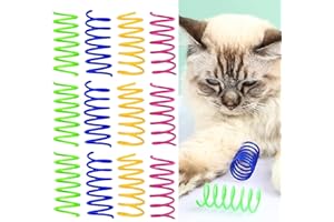 LUXIREMI Lot de 12 jouets interactifs pour chat - Jouet coloré avec plumes - Pour la chasse, le jeu actif et sain - Pour l'entraînement au rebond