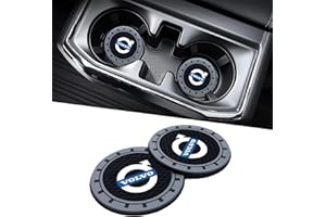 DDFF 2 Pezzi Sottobicchieri per Auto, Auto Accessori Interni, Gomma Antiscivolo Sottobicchieri per Auto, Adatto pe XC60 S40 S60 S90 XC40 XC60 XC70 XC90 V40 V60 V90 S80 S80L