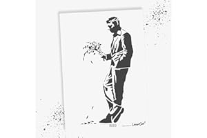 LaserCad Schablonen BANKSY Streetart (B119, Waiting in Vain, DIN A6) Stencil für Graffiti, Airbrush, Kunst, Deko, zum Malen
