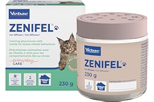 Zenifel Gel Diffuser for Cats | Calming Pheromones & Catnip | Electric-Free | Lasts Up to 2 Months | 1 Diffuser | Effects from Day 7 | Reduces Stress & Anxiety