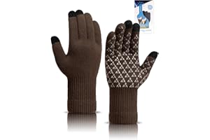 Xnova Gants Laine Hiver pour Homme et Femme Chaud sous Gants Thermique Chauffants Anti Froid Tricot Tactiles Course à Pied Travail Ski Vélo Conduite