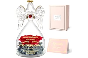 Miofula Regalo Donna Compleanno, Rosa Stabilizzata Vera Angelo Idee Regalo Donna Natale, Rosa Eterna Regali Ispirativi per Amica, Madre, Colleghe, Moglie, Figlia, Sorelle, Migliori Amiche, Nonna