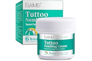 VALLEYLUX Creme anesthesiante tatouage, 50ml, épilation, piercing, 6-8 heures creme cicatrisante, crème engourdissante