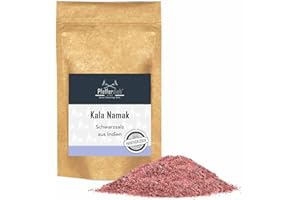 ‎PFEFFERDIEB Original "Kala Namak" Steinsalz aus Indien fein, naturbelassenes Gourmetsalz/Schwarzsalz mit hohem Schwefelgehalt, 250g - Pfefferdieb®