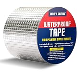 UB Unity Brand Super Strong Adhesive Waterproof tape Permanent Repair Roof Water Leakage Solution Rubber Foil Suitable for Roof Leak, surface Crack, Window Sill Gap, Boat Sealing, Tank Leak (10CM*5M): 