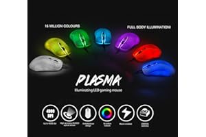 SUMVISION Plasma Gaming Mouse Fully Programmable Macros Editor Wired USB Metallic Electroplated Mirror Finish True RGB Japanese Omron Switches US Broadcom Sensor (UK DESIGN FREE UK TECH SUPPORT)
