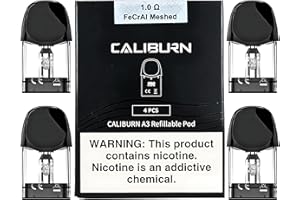 W-DIRECT Uwell Caliburn AZ3 Replacement Pod - 4 pack - TPD Compliant Ecig, 2ml Cartridge, No Nicotine (1.0ohm Replacement Pod)