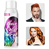 Spray Colore per Capelli, Spray per Capelli Temporaneo Colorato Arancione, Tintura per Capelli One Time, Tintura Rapida, Faci