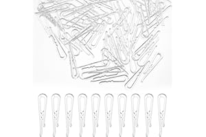 QUILAX 200 clips de cocodrilo de plástico, clips de cocodrilo transparentes en forma de U para manualidades, clip de tela transparente con dientes para fijar ropa, camisas, pantalones, corbatas, calcetines