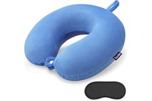 Gosider Nackenkissen für Reisen, bequemes Reisekissen Memory Foam U-förmige Unterstützung für Nacken und Kopf, tragbares Nackenkissen, geeignet für Flugzeug, Züge, Autofahrten, Himmelblau