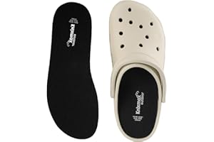 Knixmax Outdoor 2 Pair Unisex Extra Thin Insoles for Crocs Clogs, Comfort Inserts for Birkenstock Insole, Garden Shoes, Water Shoes, Sockless Shoe Pads for Women Men Kids Size 1-13