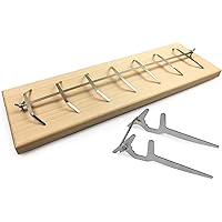 BargenBasics Großes Premium Flammlachsbrett für Feuerplatten | Grillzubehör für Feuerschale Feuertonne Kugelgrill mit…