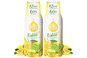 Sirop FruttaMax Citron & Citron Vert | Moins de sucre | 60% de concentré de fruits réels | Compatible avec machine à soda 2 x 500 ml