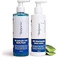 Be Bodywise Acne Reduction Kit With 1% Salicylic Acid Wash & 10% Niacinamide Hydrating Face & Body Lotion | Prevents Acne, Exfoliates & Promotes Glowing Skin | 450 mL