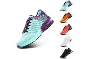 Hitmars Scarpe Running Donna Scarpe Ginnastica Corsa Leggero Sportive Sneakers Traspiranti Air Scarpe Camminata Fitness Jogging Casual all'Aperto Nero Viola Arancione Rosso Bianco 36-42 EU