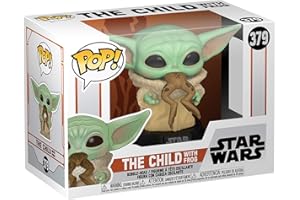 Funko Pop! Star Wars: Mandalorian-Grogu (The Child, Baby Yoda) mit Frog The Mandalorian - Vinyl-Sammelfigur - Geschenkidee - Offizielle Handelswaren - Spielzeug Für Kinder und Erwachsene - TV Fans