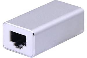 SinLoon Adaptateur coupleur LAN RJ45 Protection contre les surtensions Gigabit 1000 Mbs Ethernet Extender Connecteur pour Cat7 Cat6 Cat5e Femelle vers Femelle (Argent)