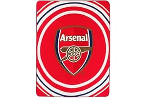 VWPEYY Official Arsenal FC Football Crest Fleece Blanket Throw (100% Polyester & 125cm x 150cm) Multi