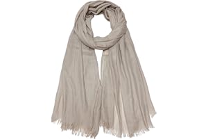 GRAGENGS Damen Sommer Schals Baumwolle Leichte Große Lange Gaze Damenschal Eleganter Plain Tücher 75”×43”