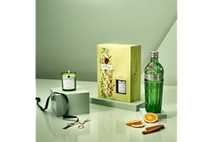 Tanqueray No. TEN Gin | 47.3% vol | 70cl | Gift Pack with a Limited Edition Candle by cent.ldn | Distilled in Small Batches with Whole Citrus Fruits & Gin Botanicals | Gin Gift Set