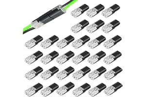 Quvxzy Lot de 30 Connecteurs Électriques Étanches, Connecteur Étanches 2 Fils 12V 2 Broches, pour Raccord Électrique Rapide pour Câble 18-22G AWG, Connecteurs de Câble Électrique Rapide pour Voiture