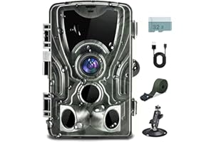 RecorCam Fotocamera da Caccia 4K 36MP, Fototrappola Infrarossi Invisibili con Visione Notturna Fino a 82ft, Impermeabile ​IP66 con scheda SD da 16GB per la Caccia e l'osservazione la Fauna