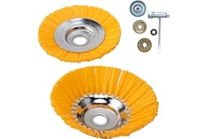 Nicoone 2 spazzole per erbacce, in nylon, per decespugliatore, apertura 25,4 mm, spazzola delicata per tagliaerba selvatici, decespugliatore contro, erbacce, muschio, impurità