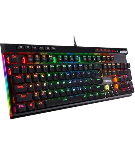 EMPIRE GAMING – Stardust Gamer keyboard – Opto-mechanical keys – RGB LED backlight – Gamer programming software – detachable palm rest (QWERTZ, German