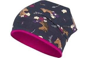 Smarilla Mädchen Mütze Übergangsmütze Beanie Pferde Katzen Punkte Frühling Herbst